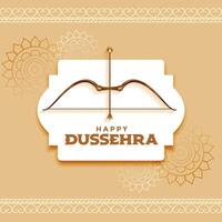 Lycklig Dussehra festival kort design i indisk stil vektor