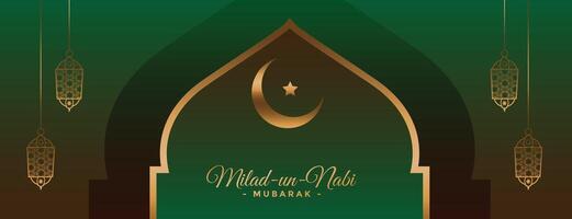 islamic milad fn nabi festival baner design vektor