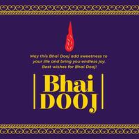 traditionell indisch Festival bhai dooj Gruß Karte wünscht sich vektor