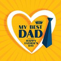 min bäst pappa meddelande för Lycklig fäder dag design vektor