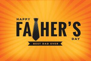 glücklich Väter Tag Beste Papa je Gelb Hintergrund vektor