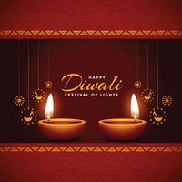 glücklich Diwali glänzend Festival Feier Hintergrund Design vektor