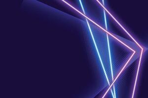 abstrakt geometrisch Blau und lila Neon- Hintergrund vektor