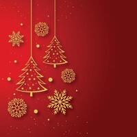 glad jul hälsning kort med dekorativ objekt vektor