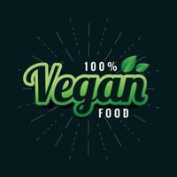 vegan grön mat märka design vektor