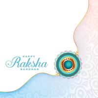 dekorativ Raksha bandhan festival bakgrund med rakhi design vektor