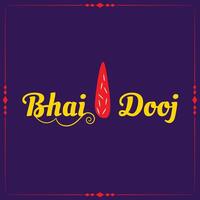 traditionell bhai dooj tilak Design lila Hintergrund vektor