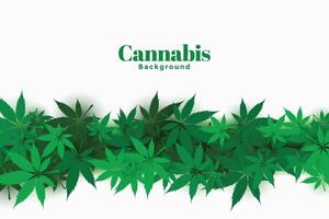 stilvoll Cannabis Hintergrund mit Marihuana Blätter Design vektor