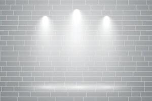 grå vägg med tre fokus ljus faller på den vektor