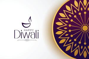 diwali baner med premie mandala design för hindu festival vektor