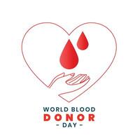 Welt Blut Spender Tag mit speichern Hand vektor