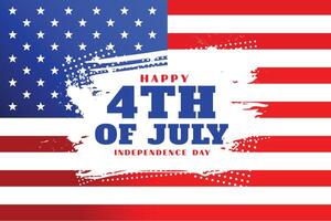 glücklich vierte von Juli amerikanisch Unabhängigkeit Tag Flagge Hintergrund vektor