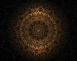 Zier Mandala Muster ethnisch Hintergrund im golden Stil vektor