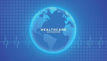 global Gesundheitswesen medizinisch Hintergrund Blau Farbe Thema vektor