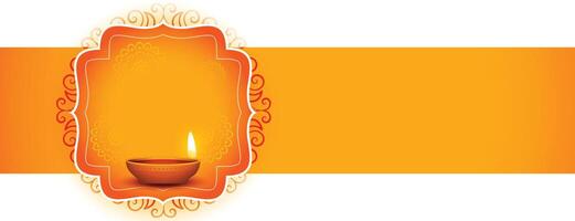 indisch glücklich Diwali Festival dekorativ Banner Design vektor