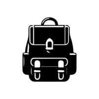 Rucksack Symbol. Schule Tasche. Vektor Symbol isoliert auf Weiß Hintergrund.