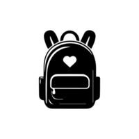 Rucksack Symbol. Schule Tasche. Vektor Symbol isoliert auf Weiß Hintergrund.