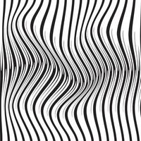 einfach abstrakt Nahtlos schwarz Vertikale Linie wellig verzerren Muster vektor