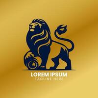 Löwe Gold Logo Design Vektor Vorlage