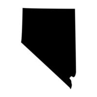 Nevada-Karte auf weißem Hintergrund vektor