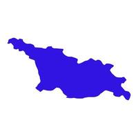 Georgien-Karte auf weißem Hintergrund vektor