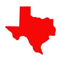 Texas-Karte auf weißem Hintergrund