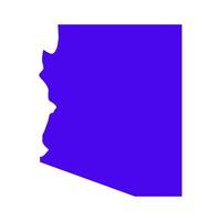 Arizona-Karte auf weißem Hintergrund vektor