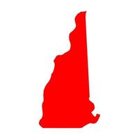 New Hampshire-Karte auf weißem Hintergrund vektor