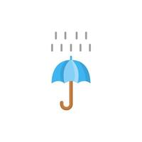 Regenschirm Regen Symbol, regnerisch Wetter, isoliert Symbol auf Weiß Hintergrund, geeignet zum Webseiten, Blogs, Logos, Grafik Design, Sozial Medien, ui, Handy, Mobiltelefon Anwendungen. vektor