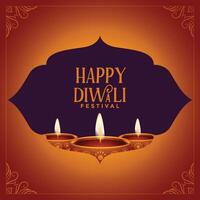 glücklich Diwali traditionell Festival wünscht sich Hintergrund Design vektor