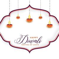 traditionell Lycklig diwali festival bakgrund design vektor