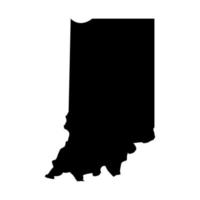 Indiana-Karte auf weißem Hintergrund vektor