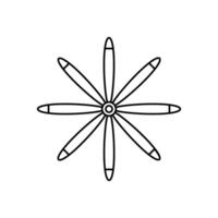 Propeller Symbol Vektor Satz. Schraube Illustration unterzeichnen. Klinge Symbol oder Logo.