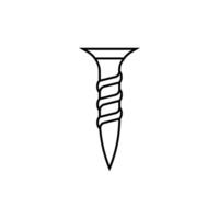 selbstschneidend Schraube Symbol Vektor. Schraube Illustration unterzeichnen. Bolzen Symbol oder Logo. vektor