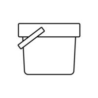 Eimer Symbol Vektor. Reinigung Illustration unterzeichnen. Korb Symbol oder Logo. vektor