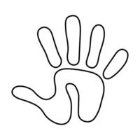 Handabdruck Symbol Vektor. Hand Illustration unterzeichnen. Hand drucken Symbol oder Logo. vektor