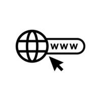 hemsida vektor ikon. www illustration tecken. webbplats symbol. internet logotyp.