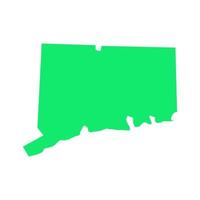 Connecticut-Karte auf weißem Hintergrund vektor