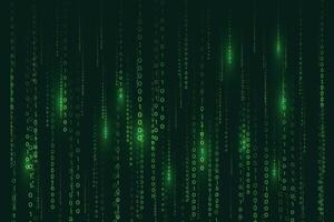 Matrix Stil binär Code Digital Hintergrund mit fallen Zahlen vektor