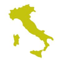 Italien-Karte auf weißem Hintergrund vektor