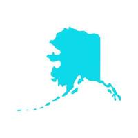 Alaska-Karte auf weißem Hintergrund vektor