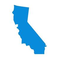 Kalifornien Karte auf weißem Hintergrund vektor