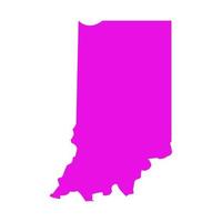 Indiana-Karte auf weißem Hintergrund vektor