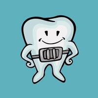 tandställning på tänder oral hygien, vektor