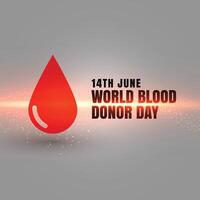 14 .. Juni Welt Blut Spender Tag Veranstaltung Poster Design vektor