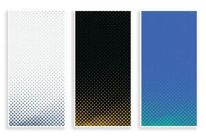 abstrakt Halbton Banner im drei Farben Design vektor