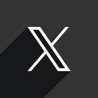 ny Twitter x logotyp med släppa skugga vektor