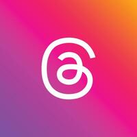 varumärke logotyp av trådar ny social media app vektor