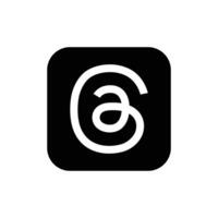 trådar app logotyp ikon isolerat på vit bakgrund vektor