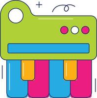 Spielzeug Klavier Symbol. Klavier zum Kinder vektor